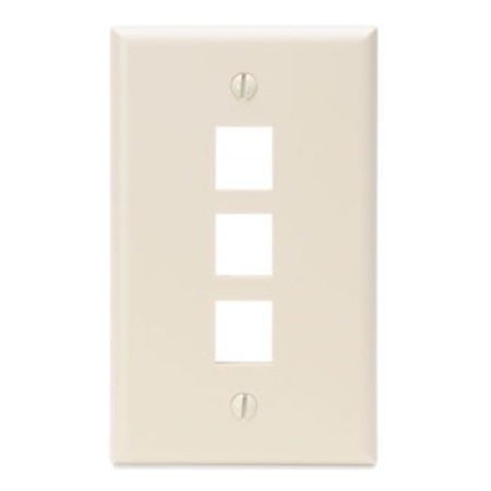 LEVITON Wallplates Wp 3Port Sg La 41080-3TP